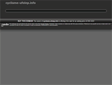 Tablet Screenshot of cyclisme-ufolep.info
